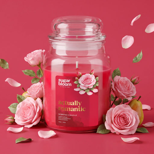 Sugar Bloom London Actually Romantic Scented Candle 510g Candles Sugar Bloom