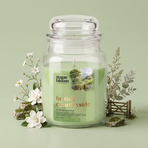 Sugar Bloom London British Countryside Scented Candle 510g Candles Sugar Bloom