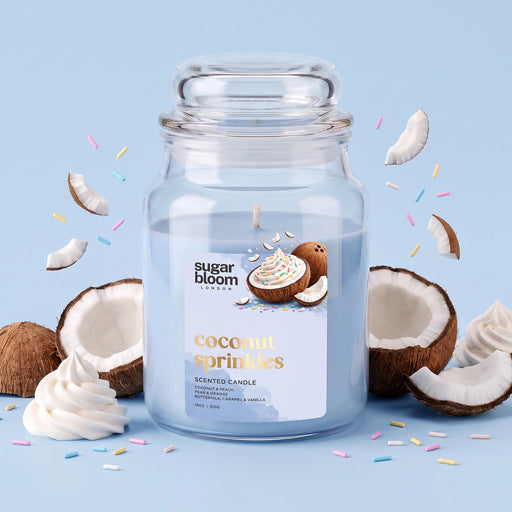 Sugar Bloom London Coconut Sprinkles Scented Candle 510g Candles Sugar Bloom