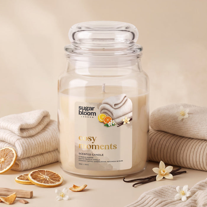 Sugar Bloom London Cosy Moments Scented Candle 510g image 3