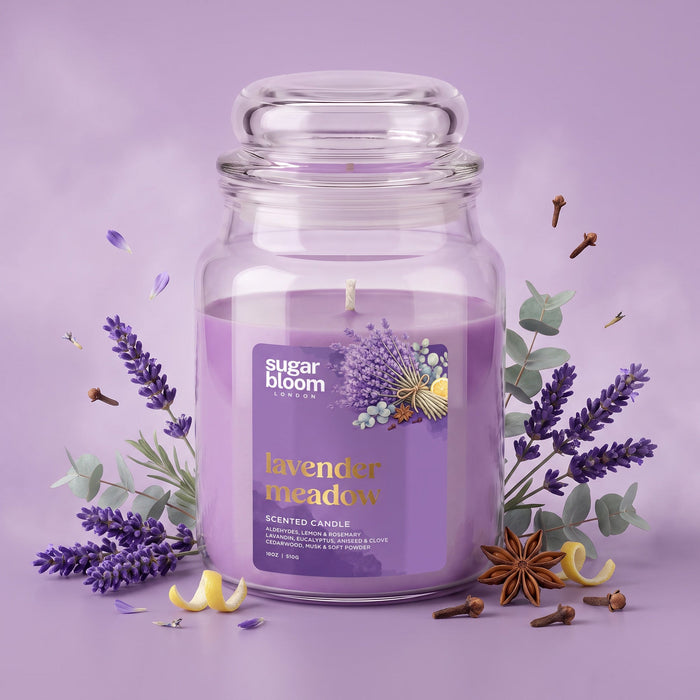 Sugar Bloom London Lavender Meadow Scented Candle 510g image 2