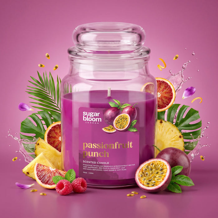 Sugar Bloom London Passionfruit Punch Scented Candle 510g image 2