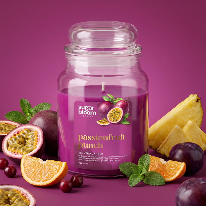 Sugar Bloom London Passionfruit Punch Scented Candle 510g image 3