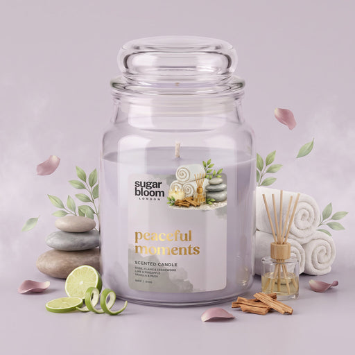 Sugar Bloom London Peaceful Moments Scented Candle 510g Candles Sugar Bloom