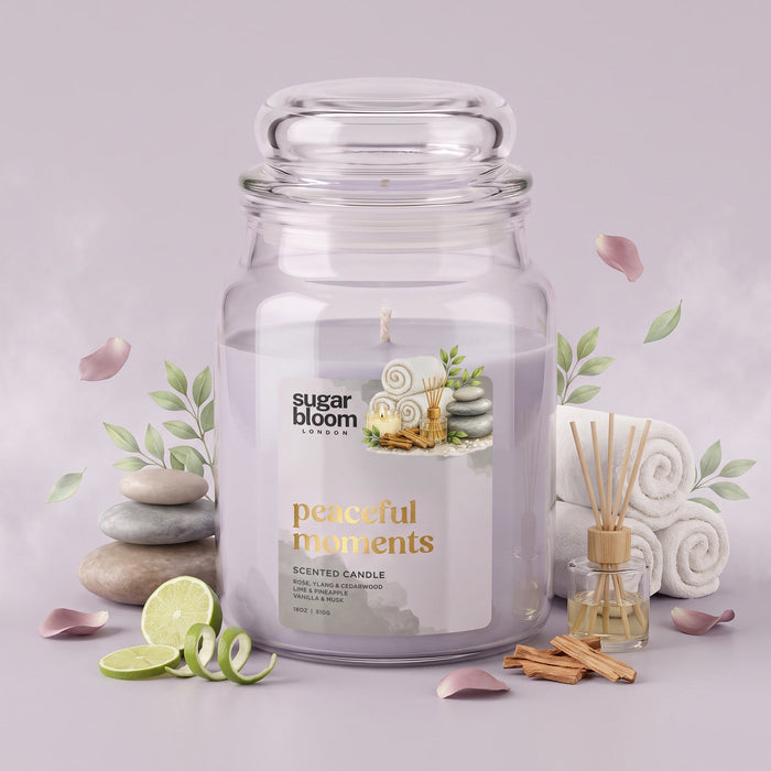 Sugar Bloom London Peaceful Moments Scented Candle 510g image 2