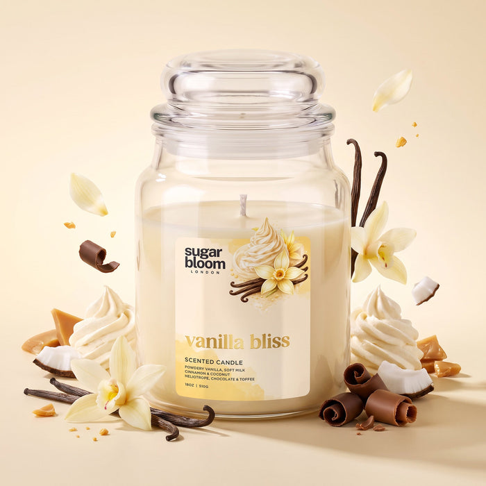 Sugar Bloom London Vanilla Bliss Scented Candle 510g image 2