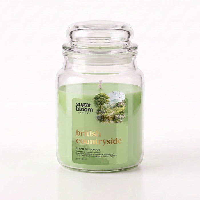 Sugar Bloom London British Countryside Scented Candle 510g Candles Sugar Bloom