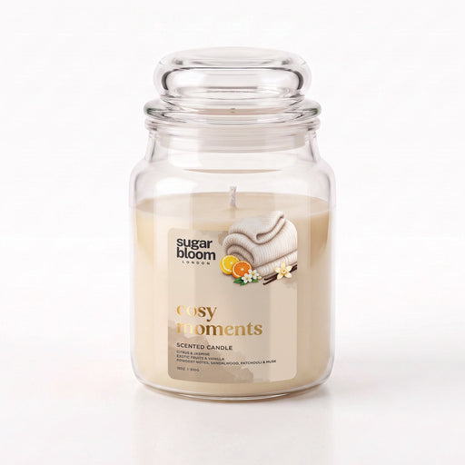 Sugar Bloom London Cosy Moments Scented Candle 510g Candles Sugar Bloom