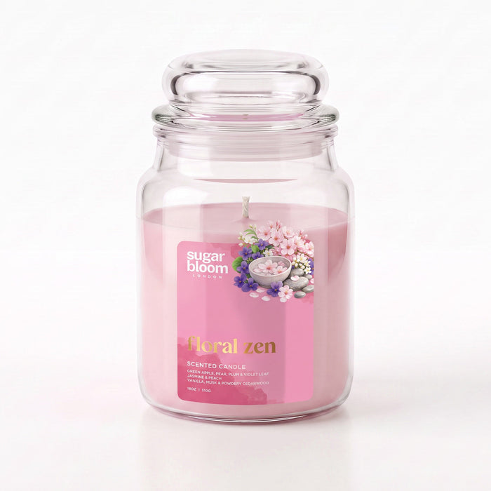 Sugar Bloom London Floral Zen Scented Candle 510g