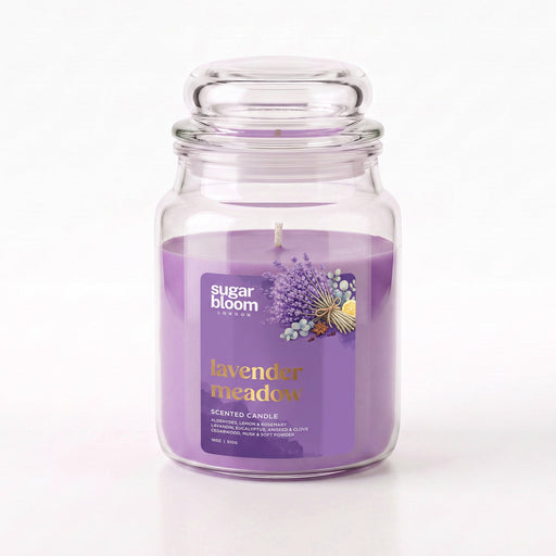 Sugar Bloom London Lavender Meadow Scented Candle 510g Candles Sugar Bloom