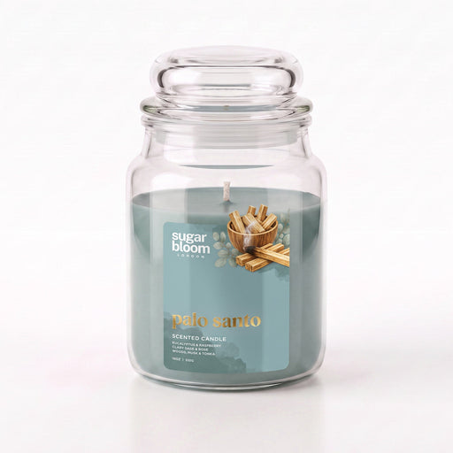 Sugar Bloom London Palo Santo Scented Candle 510g Candles Sugar Bloom