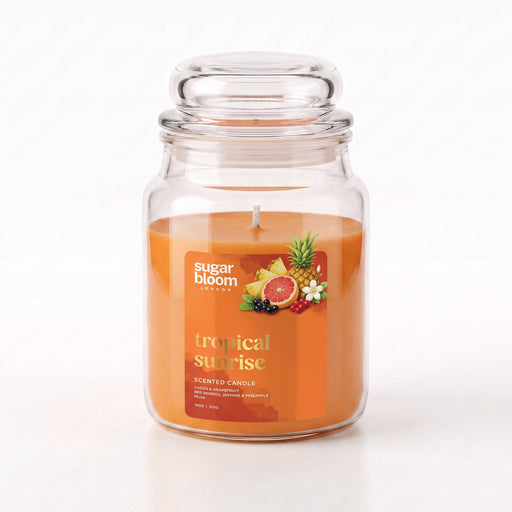 Sugar Bloom London Tropical Sunrise Scented Candle 510g Candles Sugar Bloom