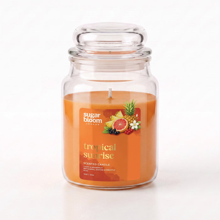 Sugar Bloom London Tropical Sunrise Scented Candle 510g Candles Sugar Bloom
