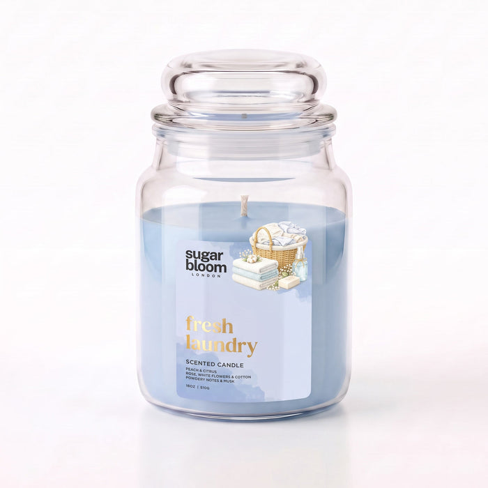 Sugar Bloom London Fresh Laundry Scented Candle 510g