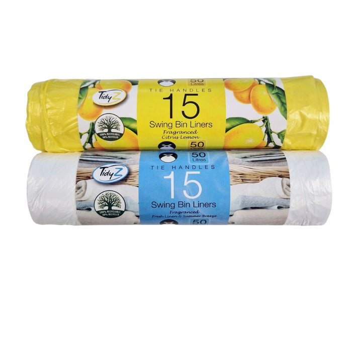 TidyZ Fragranced Swing Bin Liners 15 Assorted Pack Bin Liners Tidyz