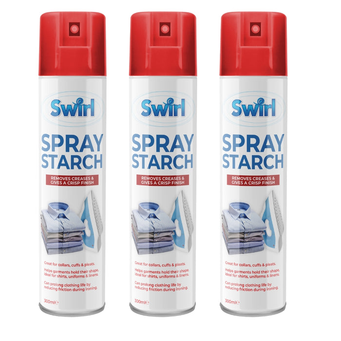 Swirl Spray Starch 300ml Assorted Packs Laundry Care Swirl Pack of 3