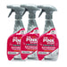 Three bottles of The Pink Stuff Platinum Bathroom Foam Cleaner by Star Drops arranged in a row against a white background.