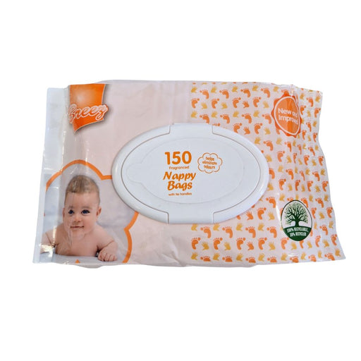 TidyZ Nappy Bags with Flip Lid Dispenser 150 Assorted Pack Baby Accessories Tidyz Pack of 1