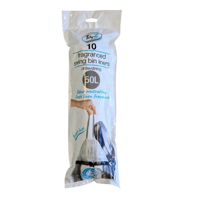 TidyZ Premium Fragranced Swing Bin Liners 50L 10 Pack Bin Liners Tidyz Pack of 1