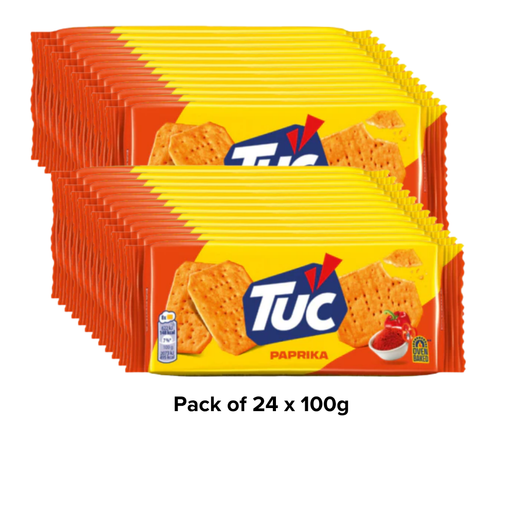 Tuc Paprika Biscuits 100g Assorted Pack Sizes Biscuits & Cereal Bars tuc 24 x 100g