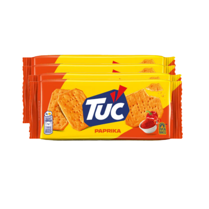 Tuc Paprika Biscuits 100g Assorted Pack Sizes Biscuits & Cereal Bars tuc 4 x 100g