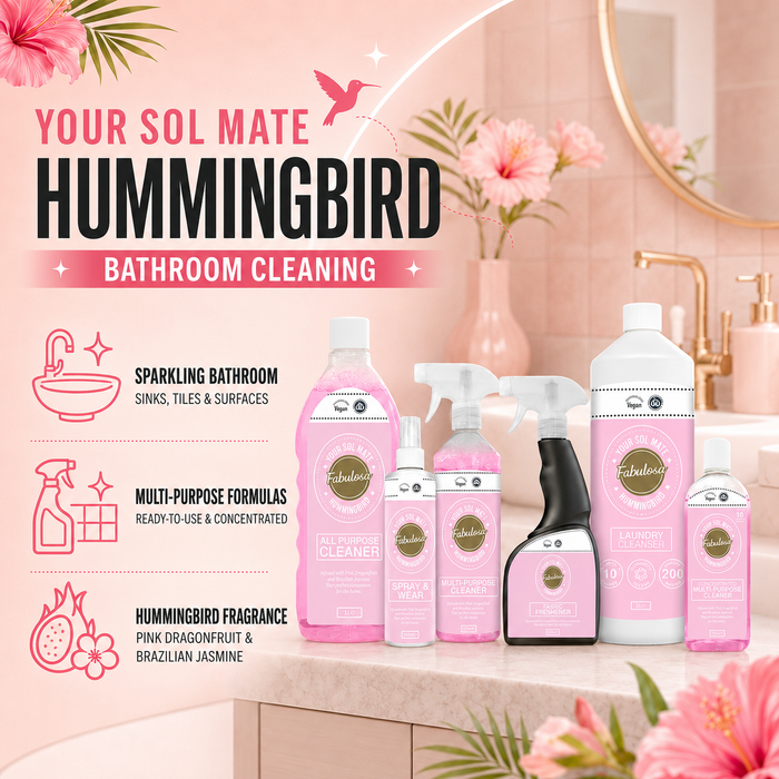 Fabulosa Your Sol Mate Hummingbird Home Cleaning Bundle 6 Piece Multipurpose Spray Fabric Freshner Laundry Cleanser Cleaning Bundles Fabulosa