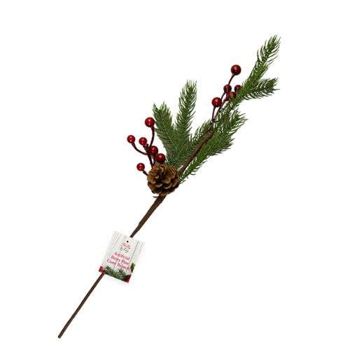 Artificial Berry / Pine Cone Branch 55cm Assorted Styles Christmas Garlands, Wreaths & Floristry FabFinds 1 x Pinecone  