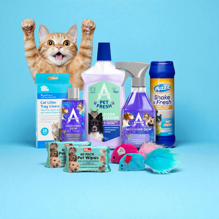 8 Piece Cat Cleaning Bundle All-in-One Home Hygiene Kit Pet Cleaning Supplies Fabfinds