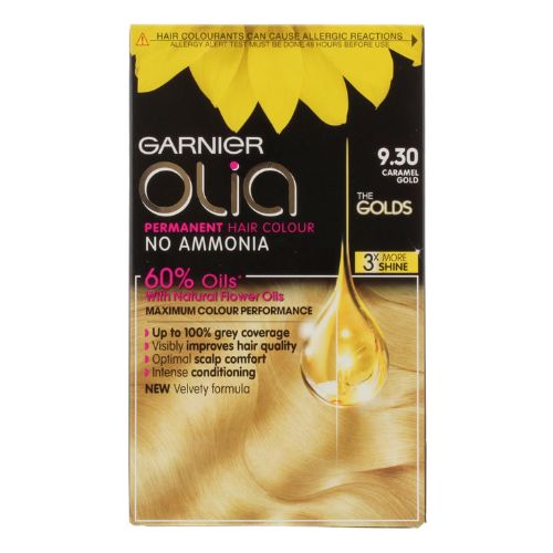Garnier Olia Permanent Hair Dye Caramel Gold 9.3 Hair Dye garnier   
