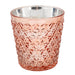 Candlelight Embossed Rose Gold Glass Candle Orange & Cinnamon H 12cm Candles Candlelight   