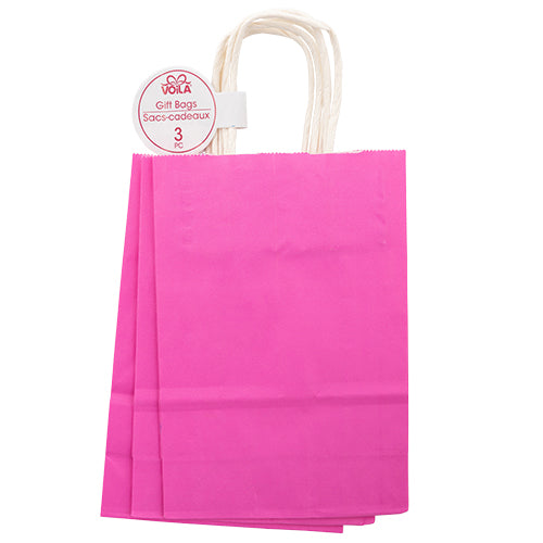 Voila Small Gift Bags 3pc Assorted Colours Gift Bags Voila Pink  
