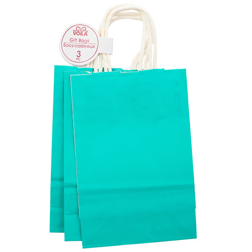 Voila Small Gift Bags 3pc Assorted Colours Gift Bags Voila Aquamarine  
