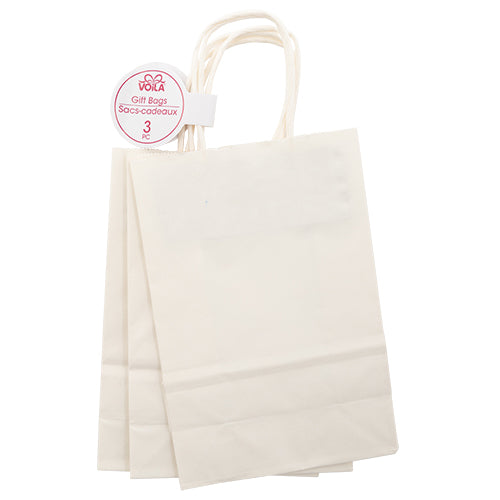 Voila Small Gift Bags 3pc Assorted Colours Gift Bags Voila White  