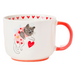 Cat Ceramic Mug 400ml Cartoon Cat Prints & Red Handles Assorted Designs Mugs Fabfinds Cat with Heart Balloon