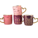 Heart Handle Ceramic Mug with Gold Heart Handle 350ml Assorted Designs Mugs FabFinds