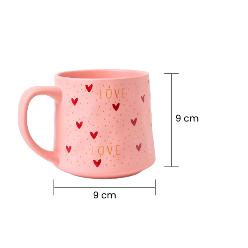 Love Mug with Cute Heart Ceramic Mug 540ml Assorted Designs Mugs FabFinds