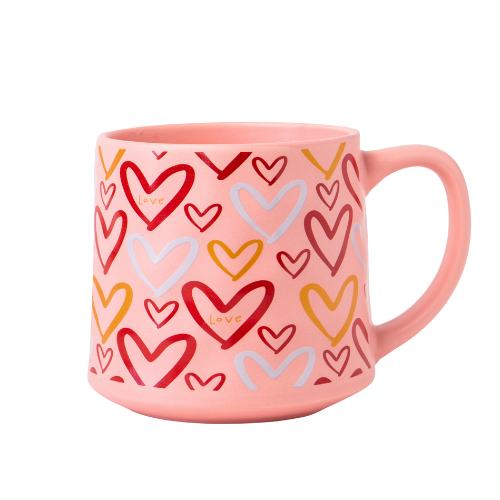 Love Mug with Cute Heart Ceramic Mug 540ml Assorted Designs Mugs FabFinds