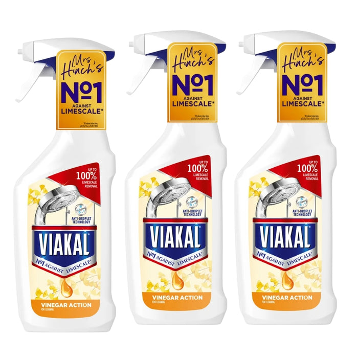 Viakal Limescale Spray Vinegar 500ml Assorted Packs Limescale Remover Viakal Pack of 3