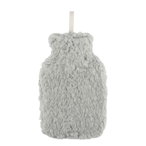 Cosy & Snug Mini Hot Water Bottle with Fleece Cover Hot Water Bottles FabFinds Grey