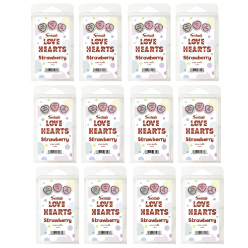 Swizzels Love Hearts Strawberry Wax Melts 12 Melts Assorted Wax Melts Swizzels Pack of 12
