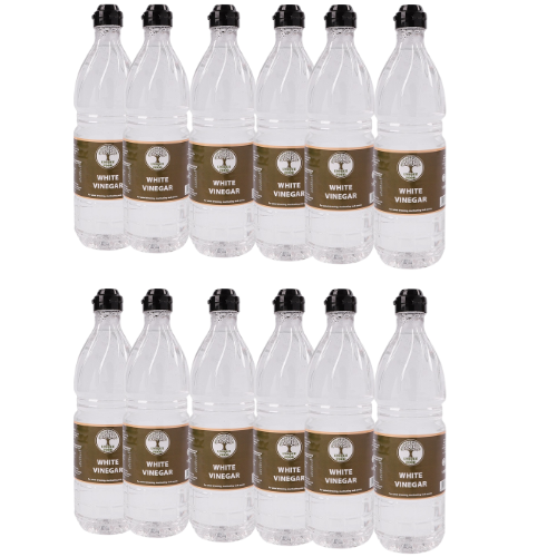 White Vinegar 1 Litre Bottle Assorted Packs Food Items FabFinds Pack of 12