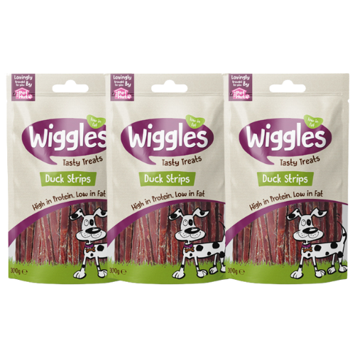 Wiggles Duck Fillets Strips Dog Treats 300g Dog Treats Wiggles 3 Packs