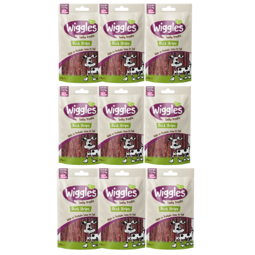 Wiggles Duck Fillets Strips Dog Treats 300g Dog Treats Wiggles 9 Packs