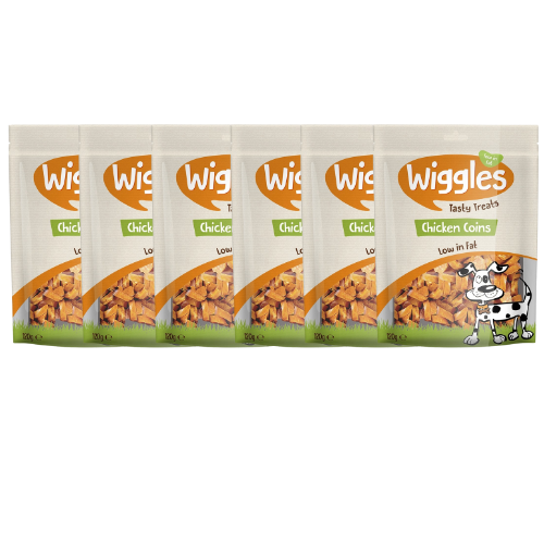 Wiggles Chicken Coins Dog Treats Assorted Pack Size 120g Dog Food & Treats FabFinds 6 Packs
