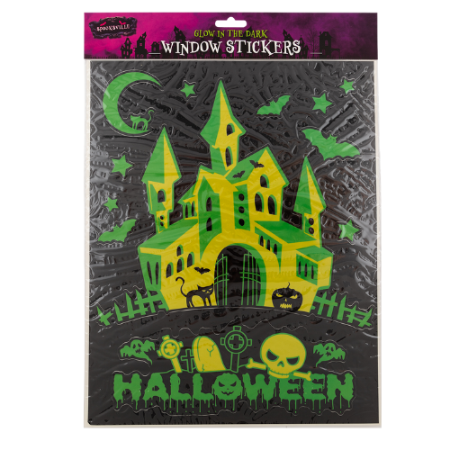 Spooksville Glow In The Dark Window Stickers Assorted Styles Halloween Decorations FabFinds Halloween
