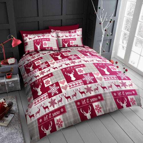 Coloroll Bedding Life From Coloroll Winter Patchwork Christmas Duvet Set Assorted Sizes ...