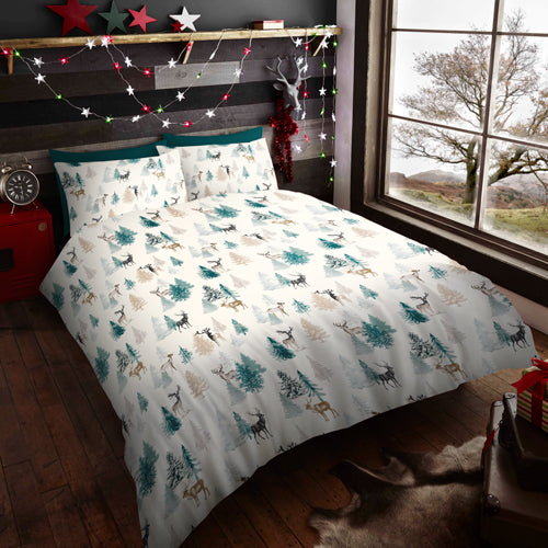 Life From Coloroll Woodland Stag Christmas Duvet Assorted Sizes Duvet Sets Coloroll Double  