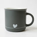 Heart Design Ceramic Coffee Mug Set 400ml – 4 Assorted Design Drinkware FabFinds Dark Grey with Heart