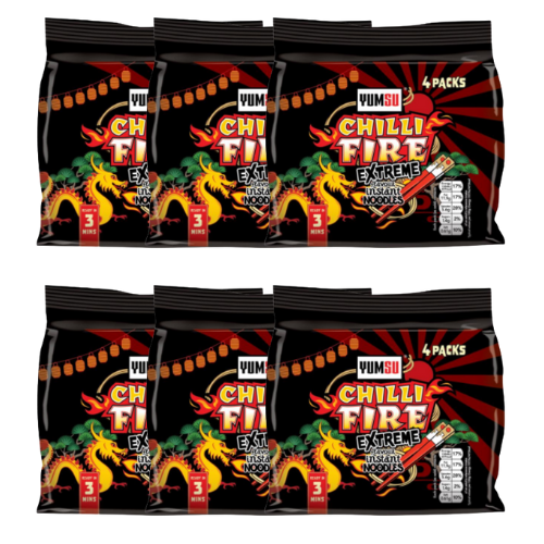 Yumsu Chilli Fire Extreme Flavour Instant Noodles Assorted Packs Pasta, Rice & Noodles Yumsu 24 Packs
