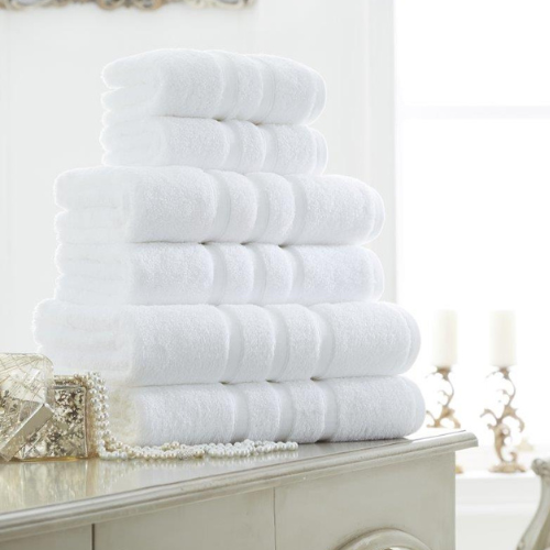 Zero Twist Towel Collection Ultra Soft & Absorbent Assorted Sponges, Mits & Face Cloths FabFinds Hand Towel White
